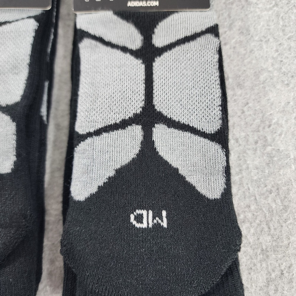 Adidas 2 Pairs Baseball Socks Over the Calf Mens M Black Aeroready Compression - Picture 7 of 7